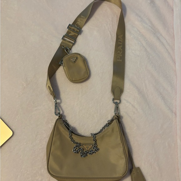 Prada Beige Shoulder Bag - Picture 1 of 8